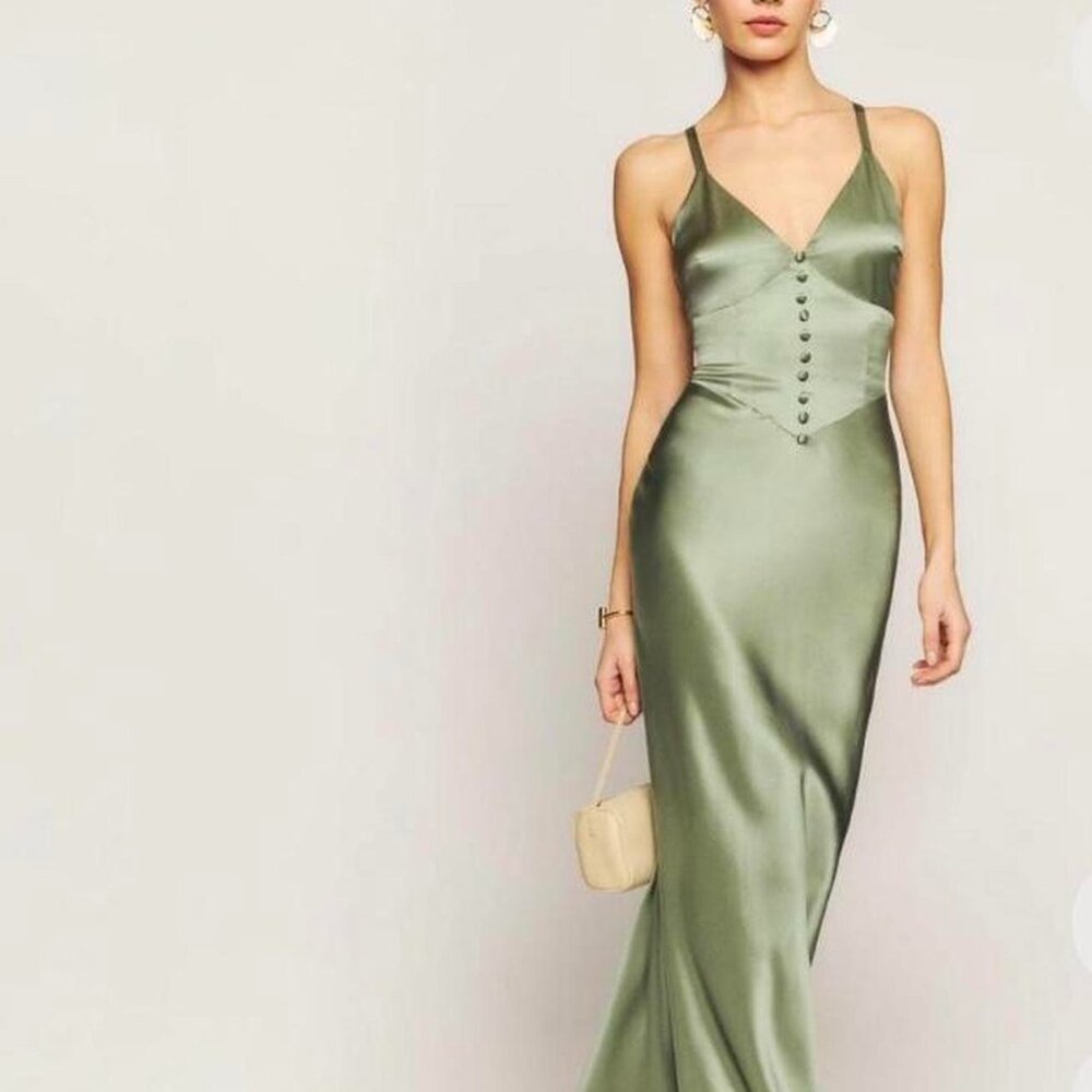 Reformation Esa Silk Maxi Dress